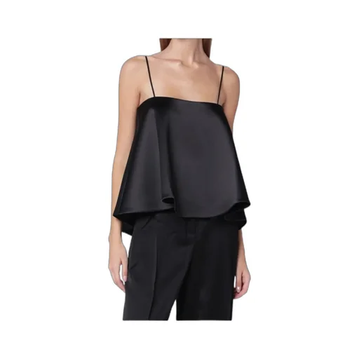 Rhe One Shoulder Sleeveless Cape Top
