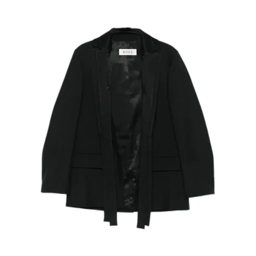 Shawl-Lapel Wool Jacket