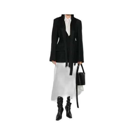 Shawl-Lapel Wool Jacket