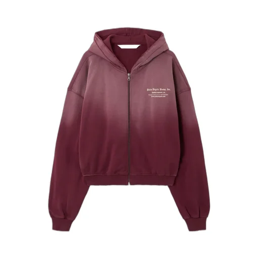 Palm Angels Book Club Zip Cropped Hoodie