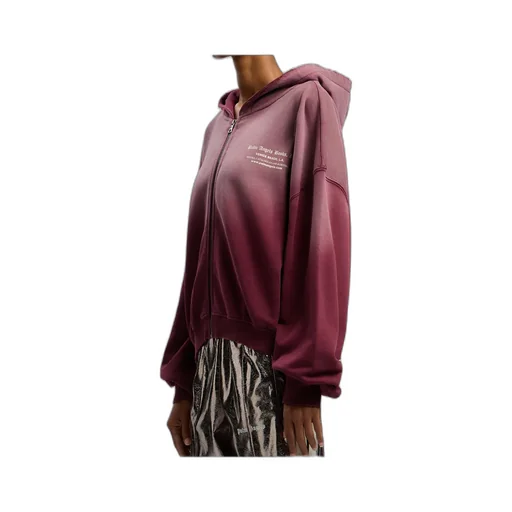 Palm Angels Book Club Zip Cropped Hoodie