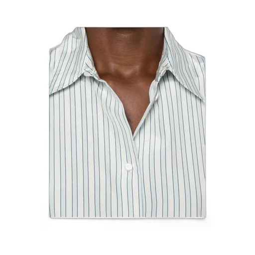 Striped Cotton Blend Shirt