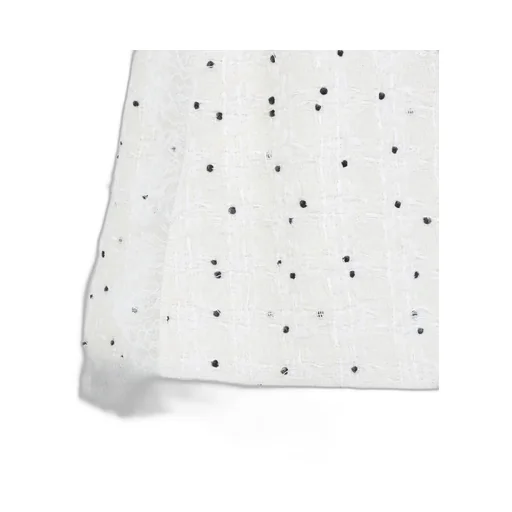 Polka-Dot Lace-Trim Mini Skirt
