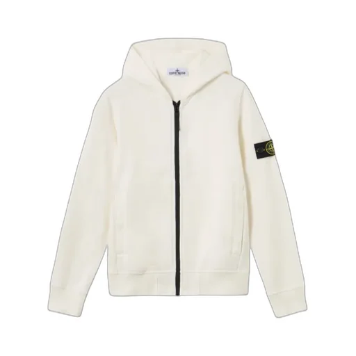 Stone Island Junior Compass Patch Zip Up Hoodie