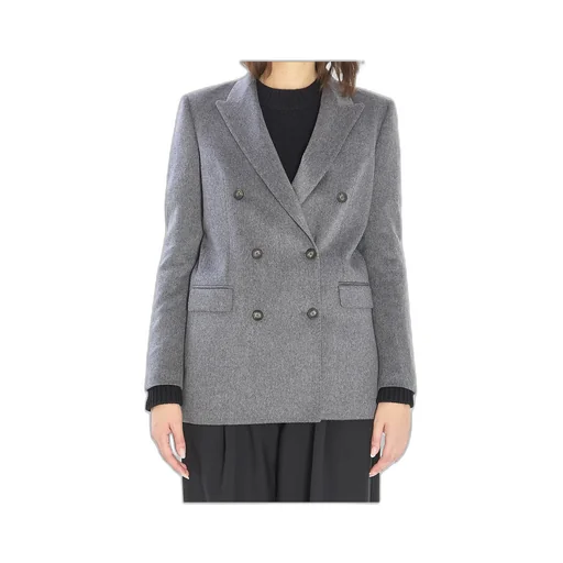 Jasmine Peak-Lapels Double-Breasted Blazer
