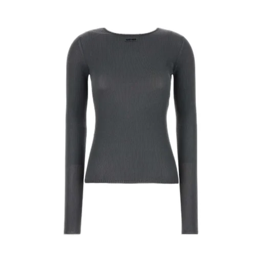 Miu Miu Logo-Patch Ribbed Top