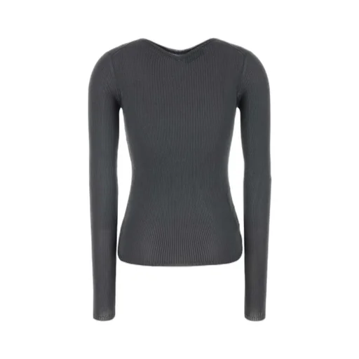 Miu Miu Logo-Patch Ribbed Top