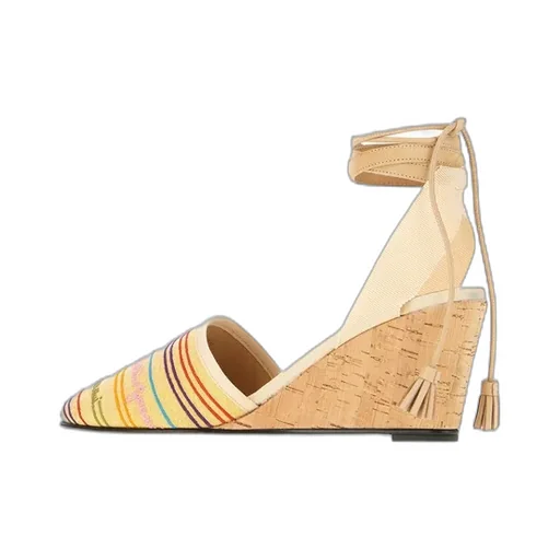 Round-Toe High-Heeled Sandals