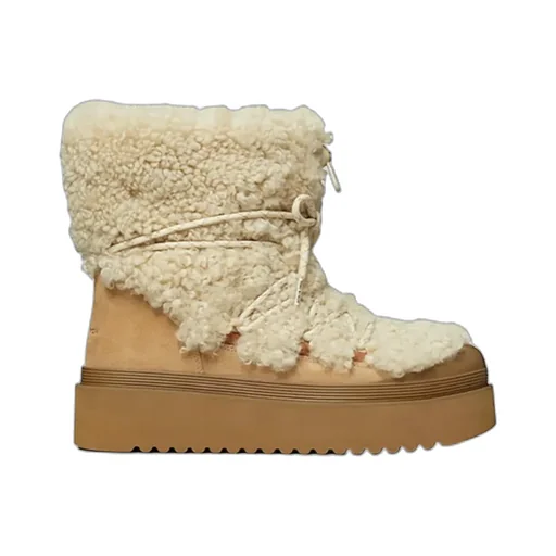 Shearling Lace-Up Boot