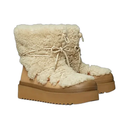 Shearling Lace-Up Boot