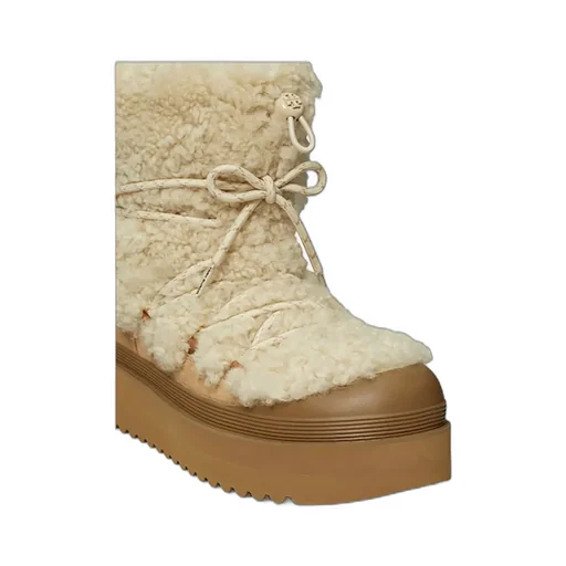 Shearling Lace-Up Boot
