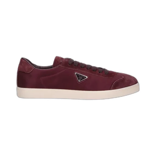 Black Fabric And Suede Sneakers