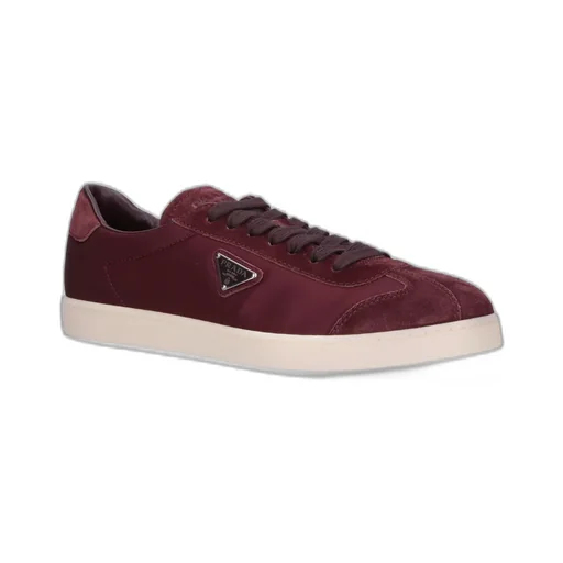 Black Fabric And Suede Sneakers