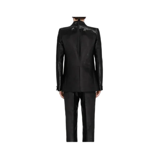 Mm6 Maison Margiela Single-Breasted Textured Blazer