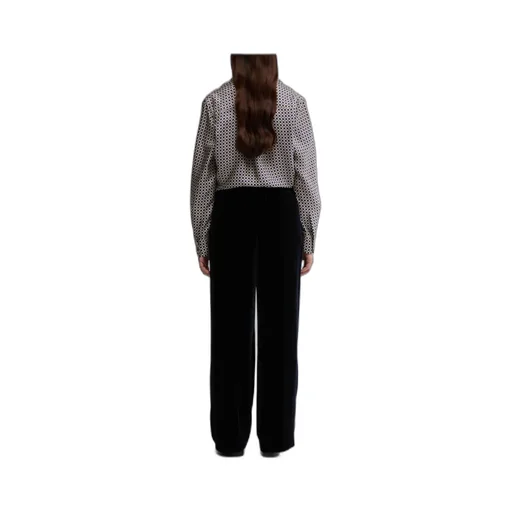 Velvet-Effect Trousers