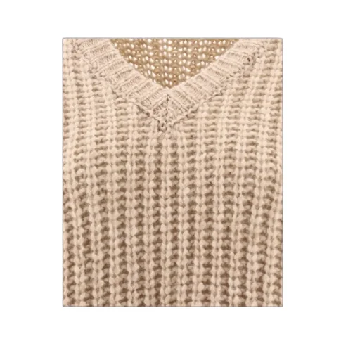 Ribbed V-Neck Sweater