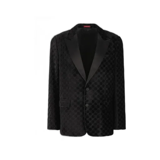 Gucci Gg Patterned Single Breasted Jacket