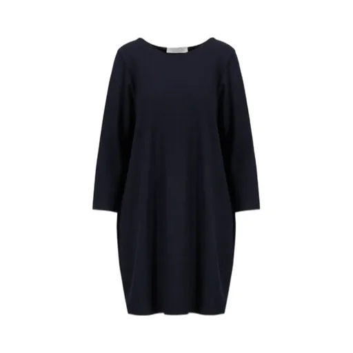 Geometric Dress With Pockets Light Pressed Wool