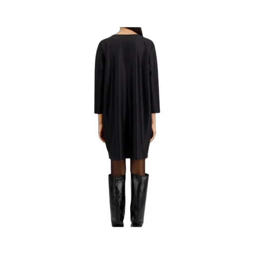 Geometric Dress With Pockets Light Pressed Wool