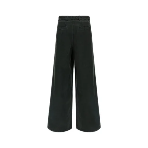 Dries Van Noten Wide-Leg Velvet Insert Jeans