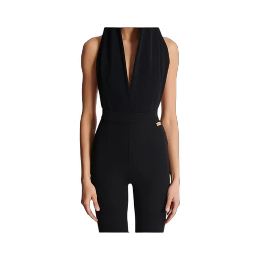 Draped Bodysuit With Hood