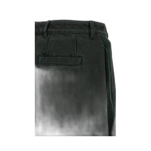 Dries Van Noten Wide-Leg Velvet Insert Jeans