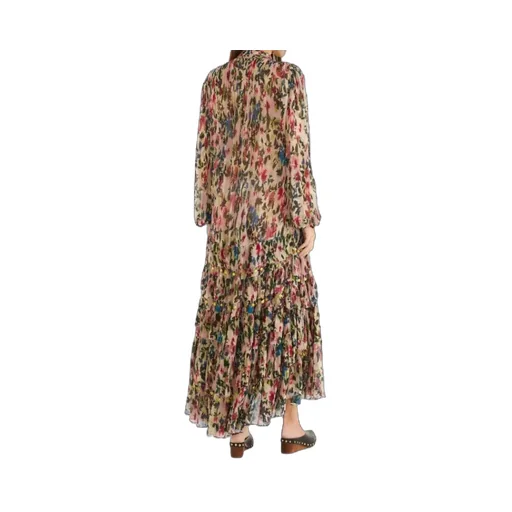 Ruffled Floral Maxi Dress