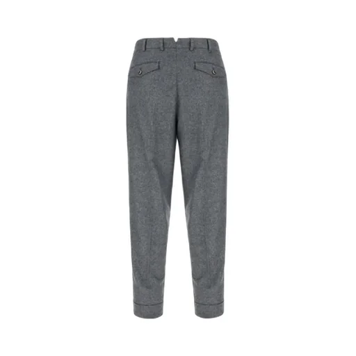 Embroidered Stretch Wool Blend Pants