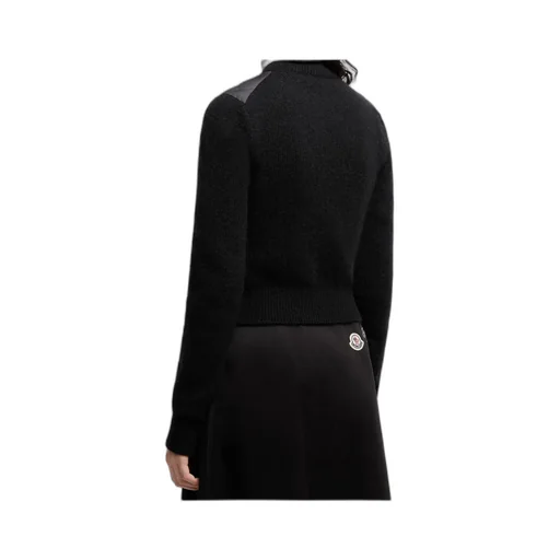 Padded Wool Blend Zip-Up Cardigan