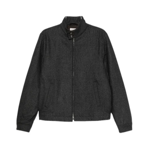 Zip-Up Herringbone Jacket