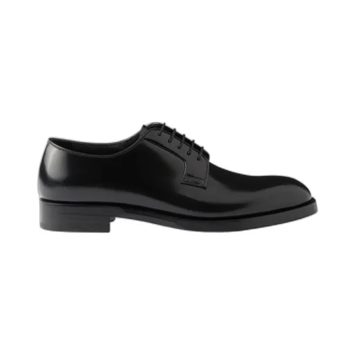 Brushed Leather Lace-Up Shoes