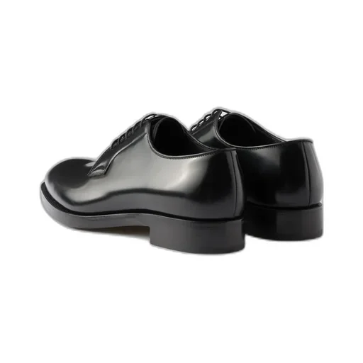 Brushed Leather Lace-Up Shoes