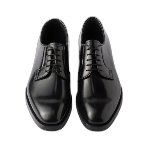 Brushed Leather Lace-Up Shoes