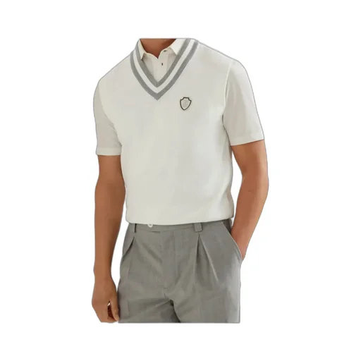 Brunello Cucinelli V-Neck Logo Embroidered Vest