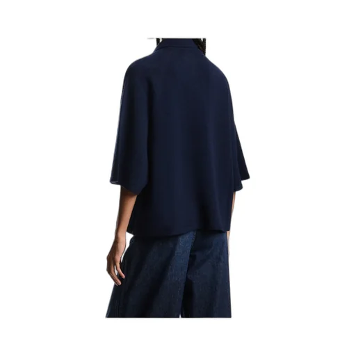 Polo-Neck Short-Sleeve Top