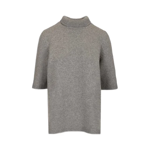 AlaÏA High Neck Ribbed Knit Jumper