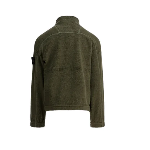 Stone Island Junior Zip-Up Mock Neck Sweatshirt