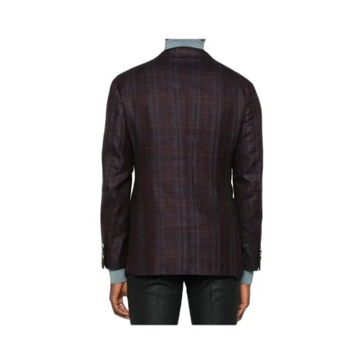 Double-Breasted Checked Jacket