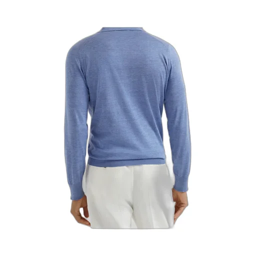 Brunello Cucinelli Long-Sleeved Knitted Polo Shirt