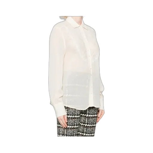 Embroidered-Collar Shirt