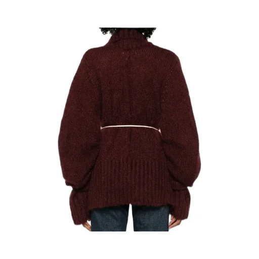 Lace-Up Cardigan Sweater