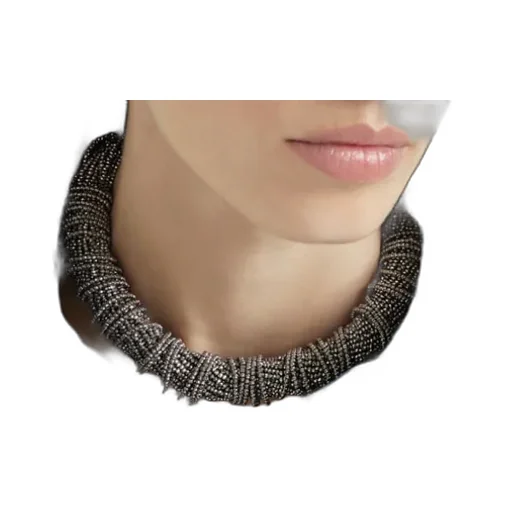Vetro And Sterling Silver Choker