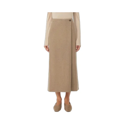 Stretch Cashmere Flannel Skirt