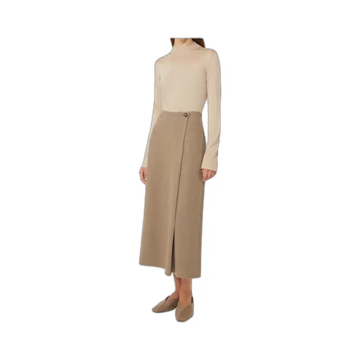 Stretch Cashmere Flannel Skirt