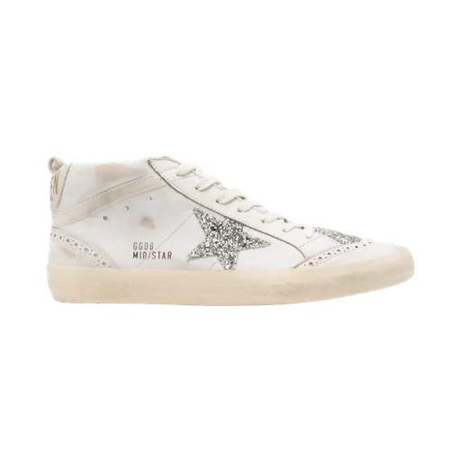 Golden Goose Deluxe Brand Mid Star Glittered Sneakers