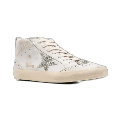 Golden Goose Deluxe Brand Mid Star Glittered Sneakers