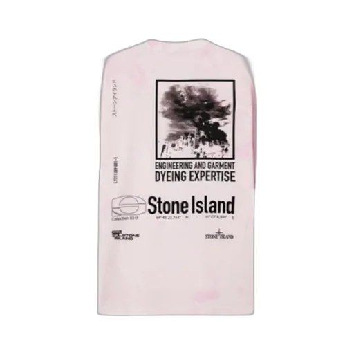 Stone Island Logo Printed Crewneck T-Shirt