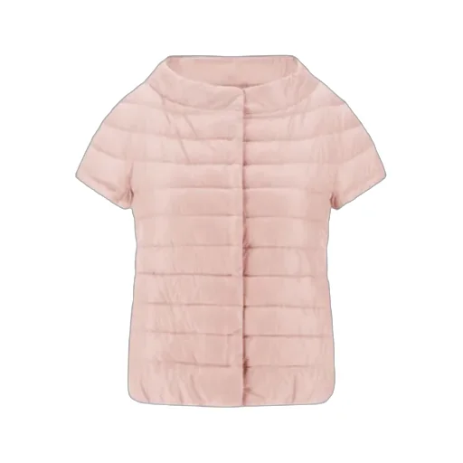 Quilted Short-Sleeved Down Jacket