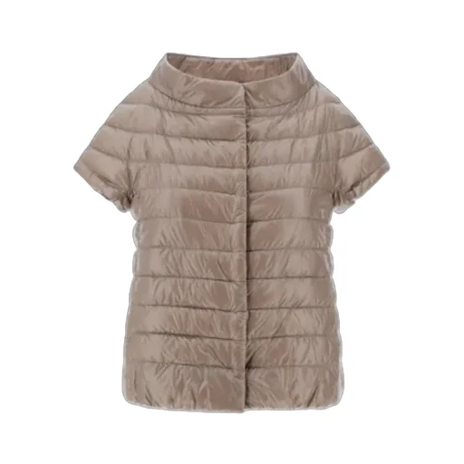 Quilted Short-Sleeved Down Jacket