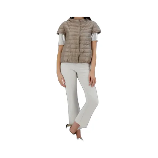 Quilted Short-Sleeved Down Jacket